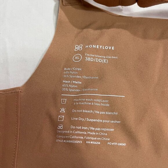 Honeylove CrossOver Wireless Bra Sand 38D/DD(E) XL - Picture 6 of 7